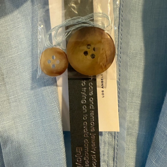 Michael Stars Light Blue 100% Linen Blazer RV $178 NWT Medium - Picture 5 of 7